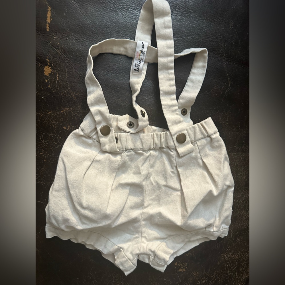 Adorable Cream Kids Overalls with Straps